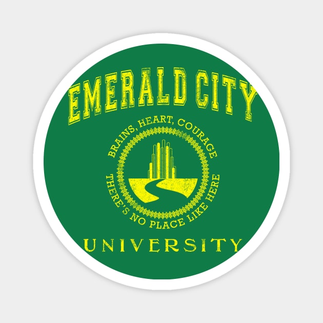 Emerald City University (Yellow) | The Wizard Of Oz | Wicked The Musical Magnet by rydrew